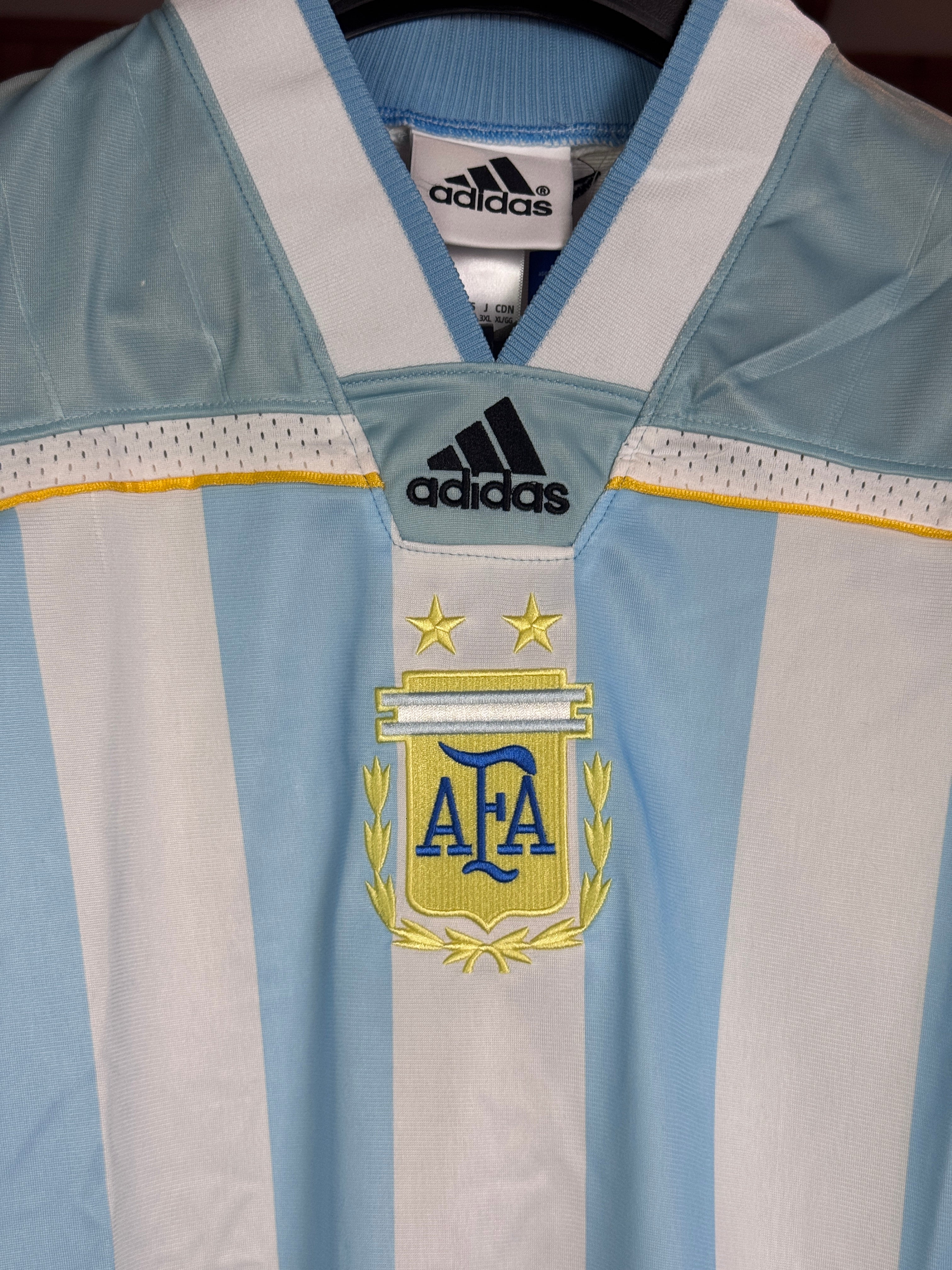 Camiseta Retro Argentina Adidas - Detalle AFA espalda