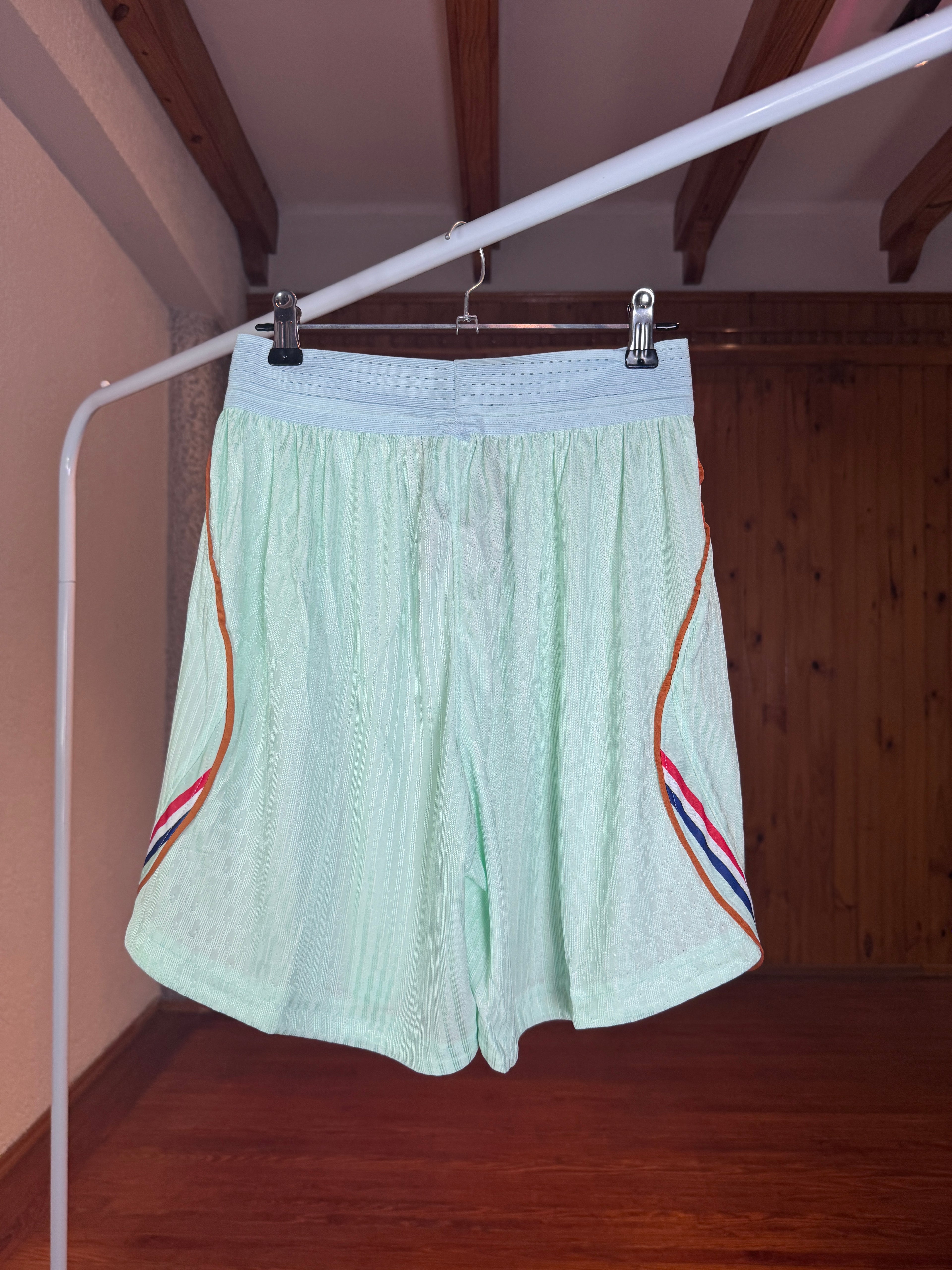 Short Francia FFF Nike Player Version - Vista completa espalda con franjas tricolor